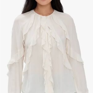Favorite Daughter Cream Ruffle Blouse